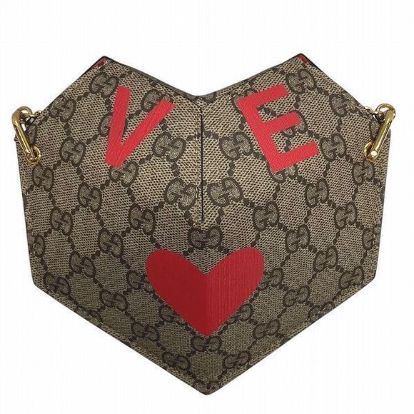 Gucci Small Heart 678131 GG Supreme Bag Shoulder Bag Women - Picture 2 of 9